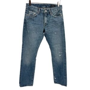 Bonobos 100% Cotton Jeans Straight Leg Distressed Size 30 Blue Denim Made in USA